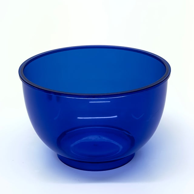 Plastic 1970s Cobalt Acrylic Mixing Bowl by Gunnar Cyren for Dansk For Sale - Image 7 of 9