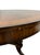 Vintage Maitland-Smith Regency Style Flame Mahogany Round Center Table With Brass Casters For Sale In Charlotte - Image 6 of 10