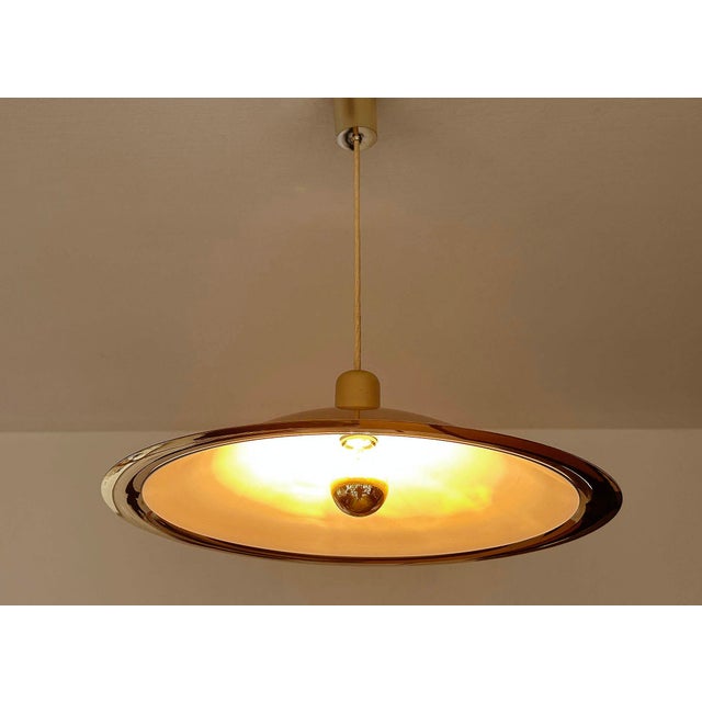 Large Scandinavian Pendant Light in Brass For Sale - Image 9 of 18