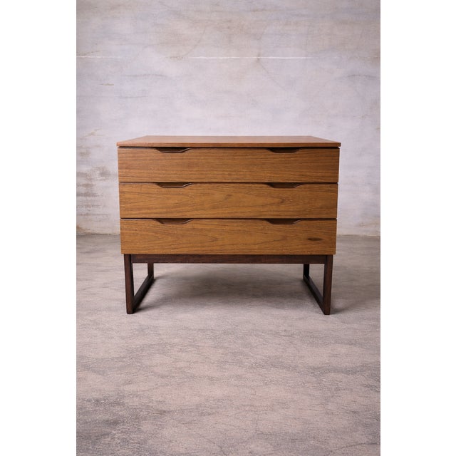 Mid-Century Modern Europa Formica and Teak Chest of Drawers, 1970s, in Very Good conditions. Designed 1970 to 1979