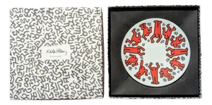 Limoges Porcelain Plate after Keith Haring, 1980s