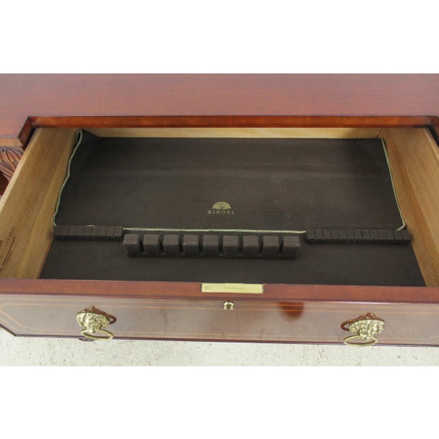 1990s Kindel Irish Georgian Mahogany Paw Foot Sideboard For Sale - Image 5 of 13