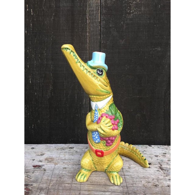 Cetti Red Wine Crocodile Decanter Chairish