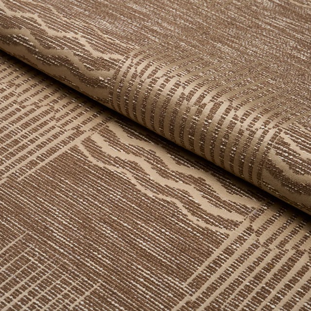 SAMPLE - Schumacher El Dorado Fabric In Champagne For Sale