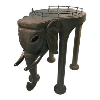 and Elephant Bar Cart by Marge Carson For Sale