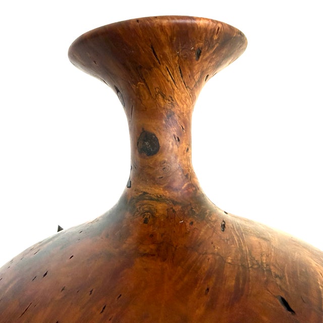 Burled Wood Organic Art Object Large 12"-Signed Bruce Bernson ’80 Renowned Woodturner (1950–2014) For Sale In New York - Image 6 of 8