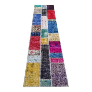 1960s Anatolian Floral Kitchen Decor Runner For Sale