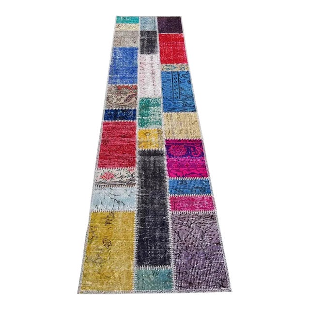 1960s Anatolian Floral Kitchen Decor Runner For Sale