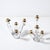 Pair of Mid-Century Amorphic Crystal & Brass 4 Arm Candelabras Signed Schneider For Sale In New York - Image 6 of 15