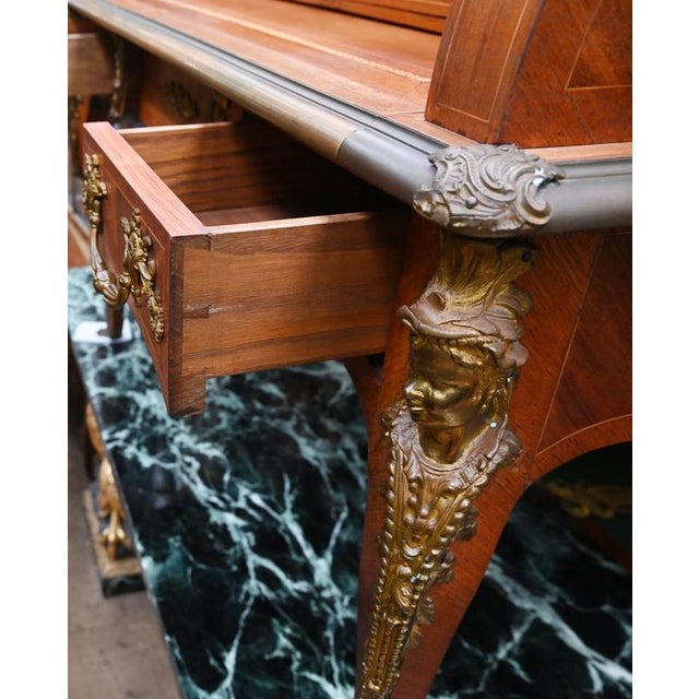 French Empire Roll Top Desk, 1860 For Sale - Image 8 of 12