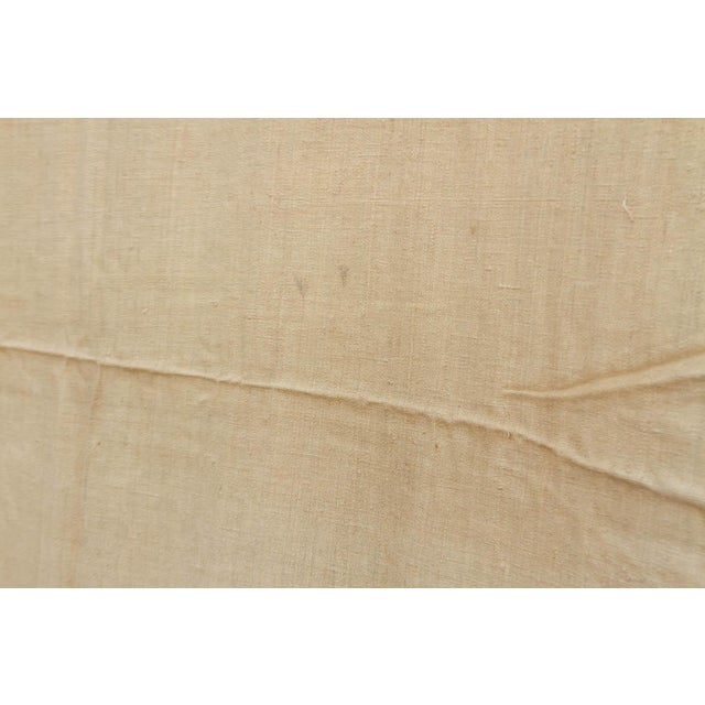 Boho Chic Organic Peace Silk Throw, Oatmeal Stone For Sale - Image 3 of 6