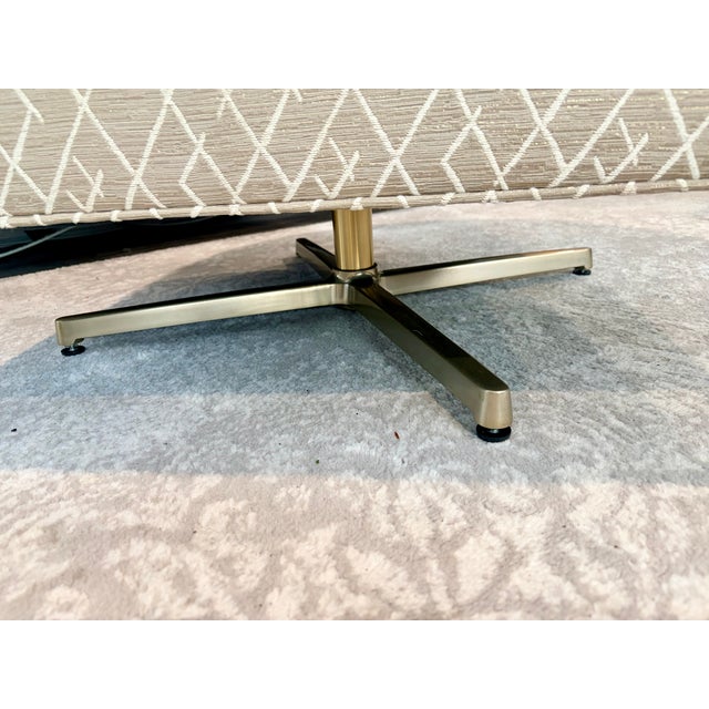 Lexington Furniture Lexington Upholstery Graves Chair Custom Fabric Grade 1,Polished Brass For Sale - Image 4 of 7