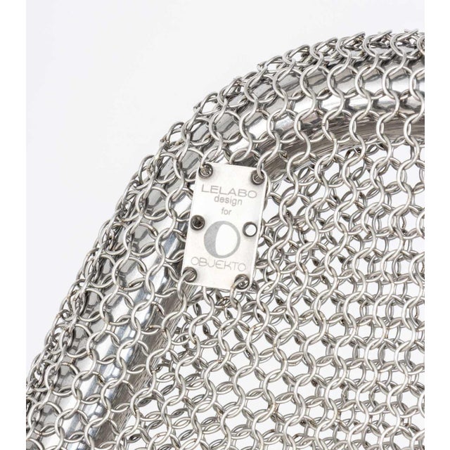 Silver Objekto Paulistano Mesh Stainless Steel Armchair For Sale - Image 8 of 8