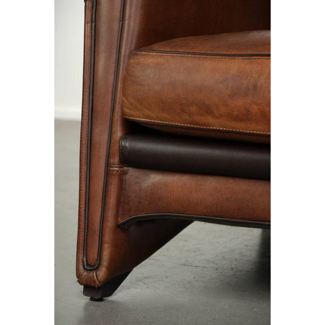 Vintage Art Nouveau Sheepskin Armchair For Sale - Image 13 of 14