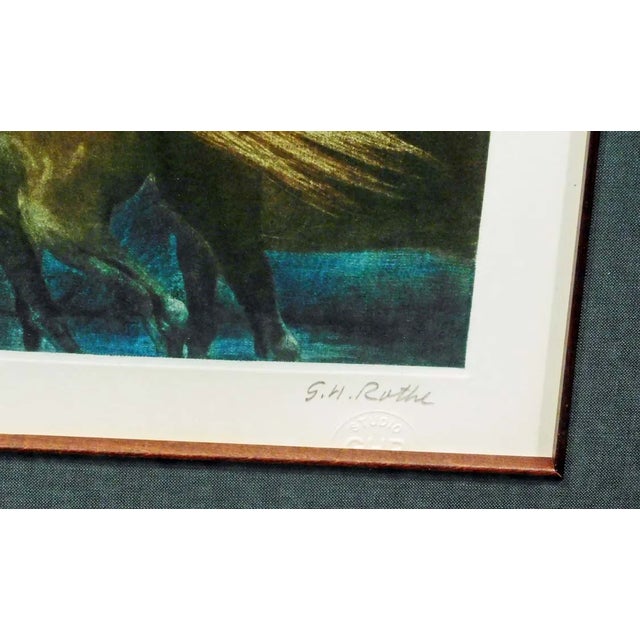 g.h Rothe "Happy Horse" Artwork With Custom Framed Hand Signed # Horse For Sale - Image 4 of 6