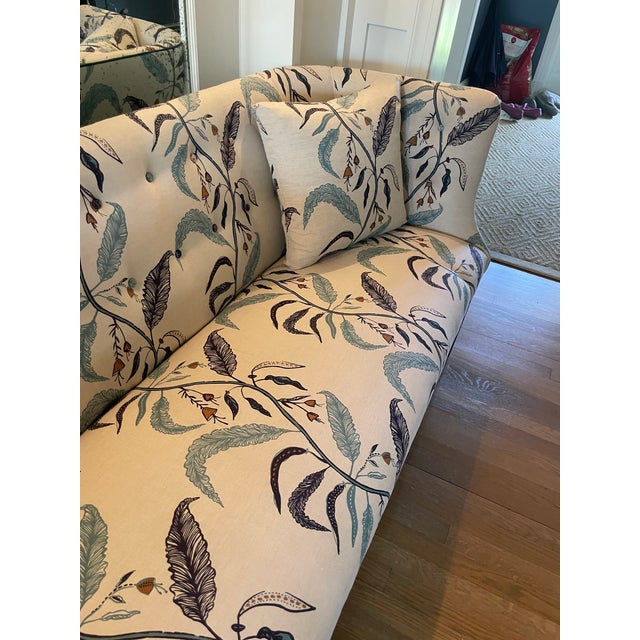 Highland House Highland House Attributed 2016-72 Loren Tight Seat Bench in Maison Venu Fabric (Tuileries) For Sale - Image 4 of 9