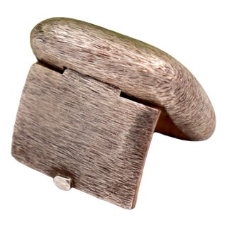 Brushed Silver Pill Box For Sale