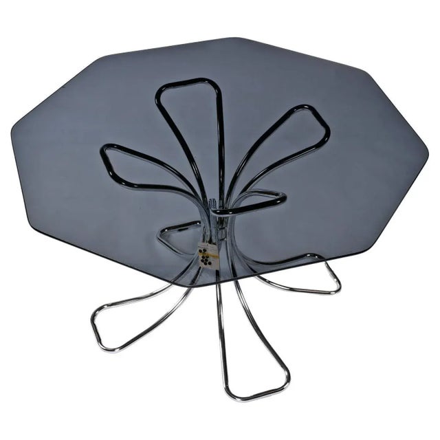 Chromcraft 1970s Post Modern Black and Chrome Dining Set With Daystrom Scoop Chairs For Sale - Image 4 of 12