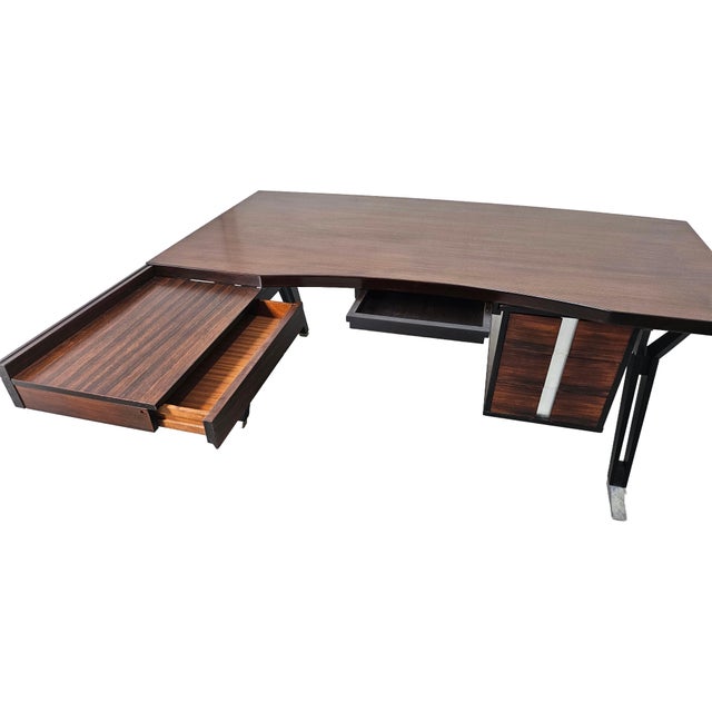 Ico Parisi Ico Parisi Rosewood Desk for Mim, Italy, Circa 1958 For Sale - Image 4 of 18
