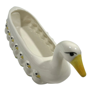 Vintage Fitz & Floyd Mother Duck and Ducklings Ceramic Snack Dish