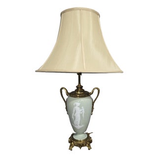 Large French Pate-Sur-Pate Table Lamp, 1880 For Sale