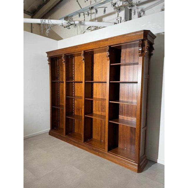 Large Bookcase Cabinet in Elm Wood For Sale - Image 6 of 12