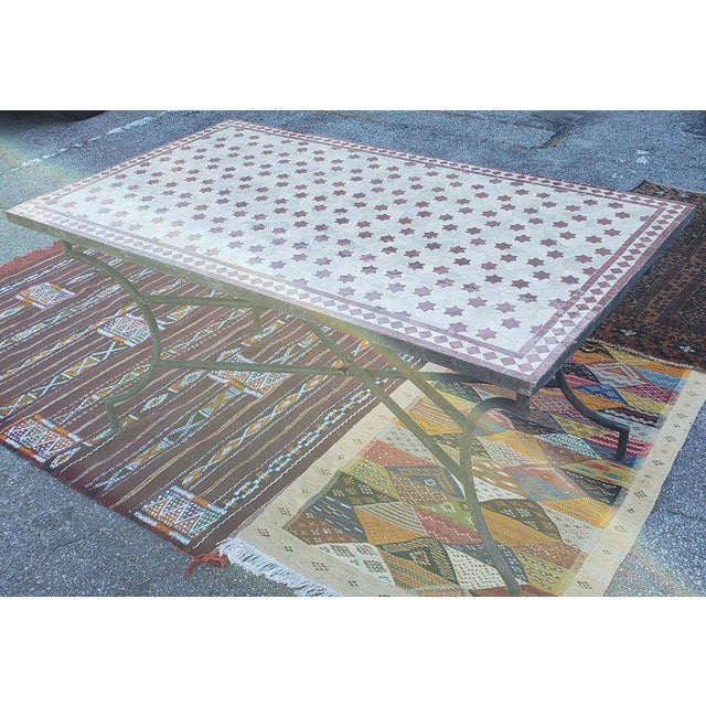 Moroccan Rectangular Mosaic Dining Table | Chairish