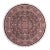 Art Nouveau 1990's Pak-Persian Black/Pink Wool Round Rug- 8'1'' X 8'3'' For Sale