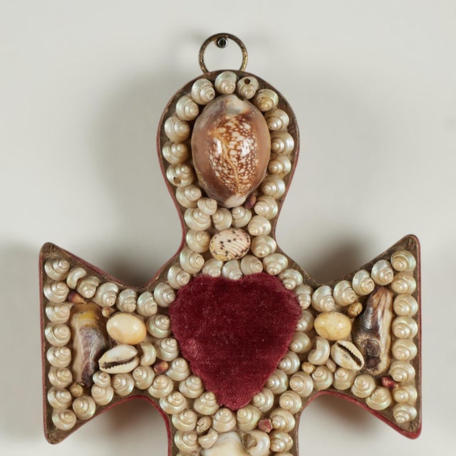 Victorian Antique British Colonial Anchor Form Sailor Valentine For Sale - Image 3 of 8