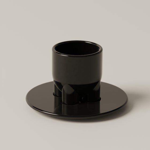 Uuuuccio Cappuccino Cup and Saucer by Burgio. For Sale - Image 4 of 4