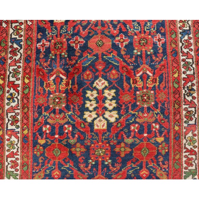 Antique Persian Hand Knotted Malayer Runner With Sub-Geometric All-Over Design For Sale In Atlanta - Image 6 of 13