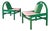 French Modern Argos Armchair in Pink Leather and Green Wood by Baumann, 1970s For Sale