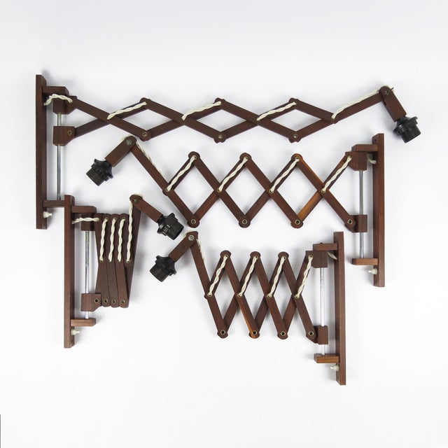 Scissors Wall Lamps, 1960s, Set of 2 For Sale - Image 3 of 11