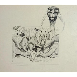Camel Pencil Study by George Baer For Sale