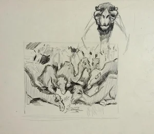 Camel Pencil Study by George Baer