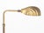 Mid-Century Modern Brass Clam Shell Shade Floor Lamp. 43.5" H x 18" W x 10" Diameter base. Provenance: From a Forest Hills...