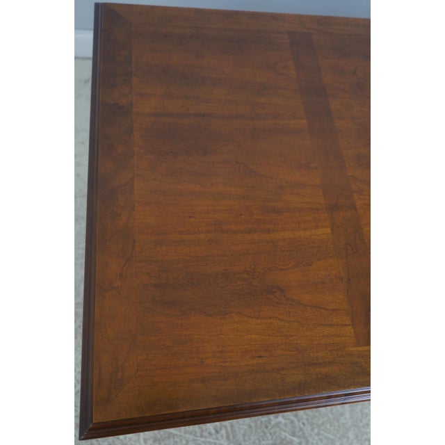 Statton Large Kneehole Cherry Executive Desk For Sale - Image 14 of 18