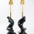 1950s Amorphic Black Sculpture Plaster Lamps - A Pair For Sale - Image 5 of 8