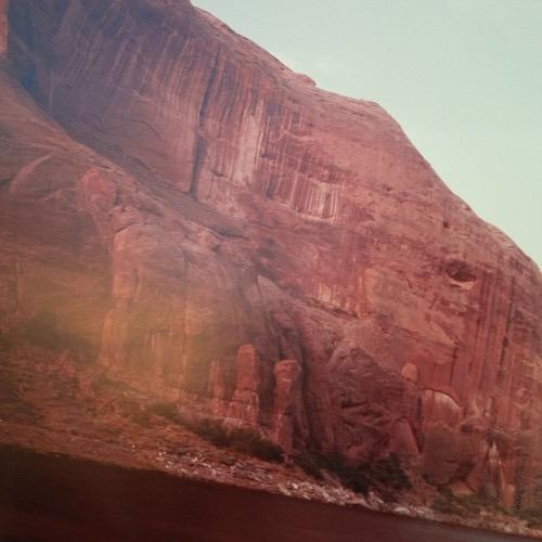 Hi, beautiful hard to find vintage color photograph print from Wanda Hammerbeck, "Lakes & Cliffs" on foam core. Pen signed...