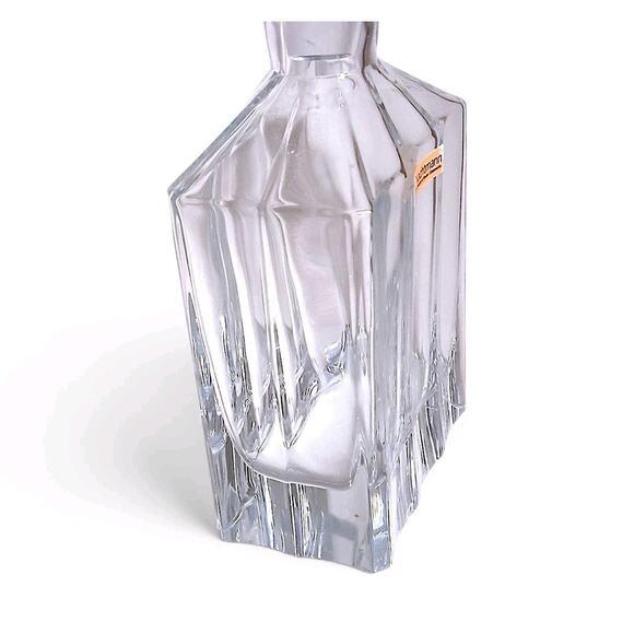 1970s 1970s Nachtmann Decanter Leaded Crystal Clear Whiskey Bar Square Classy Luxury For Sale - Image 5 of 11