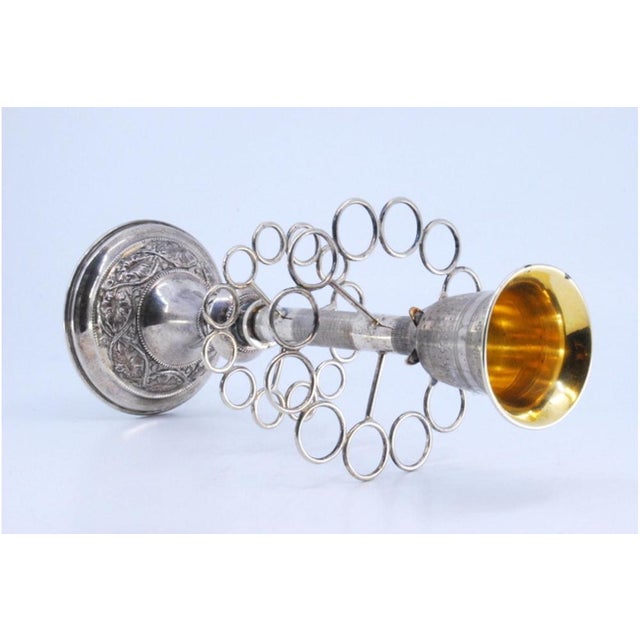 Silver Toothpick Holder with Round Base, in Very Good conditions. Designed from 2000 This piece has an attribution mark, I...