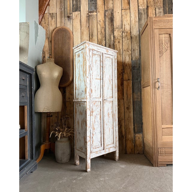 Small Parisian Wardrobe, 1940s For Sale - Image 12 of 14