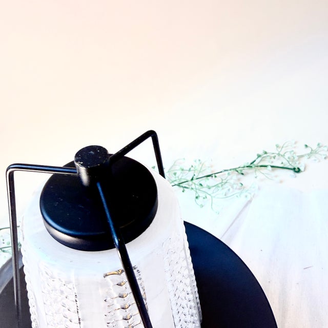 1970s Mid-Century Modern Pendant Lamp in Glass and Metal, 1970s For Sale - Image 5 of 13