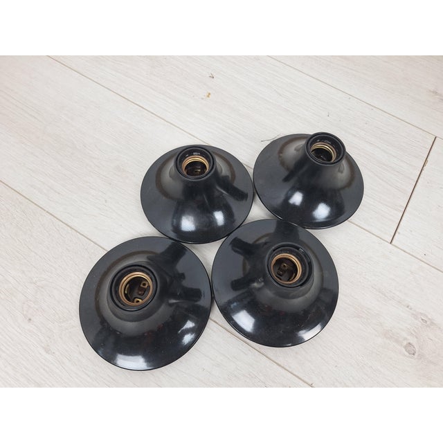Artemide Teti Model Wall Lamp in Black Lacquered Metal by Vico Magistretti for Artemide, 1980s, Set of 4 For Sale - Image 4 of 7
