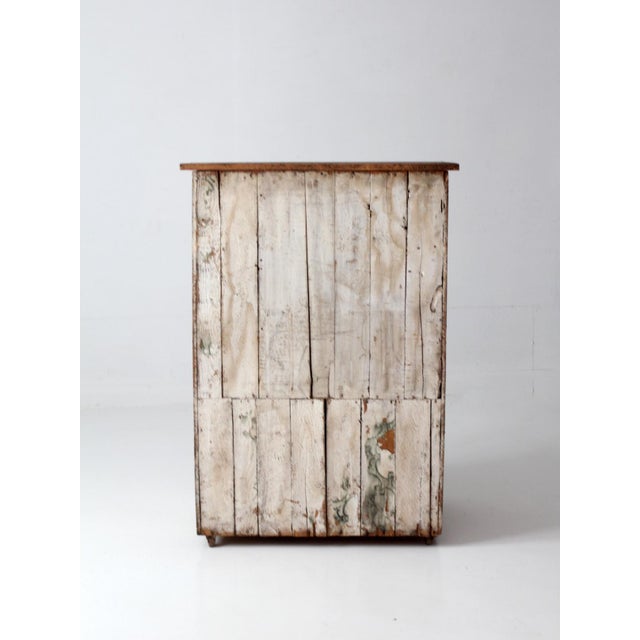 Antique Painted Farmhouse Cupboard With Drawer and Double Doors For Sale - Image 15 of 18