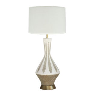 Textured Ceramic Table Lamp For Sale