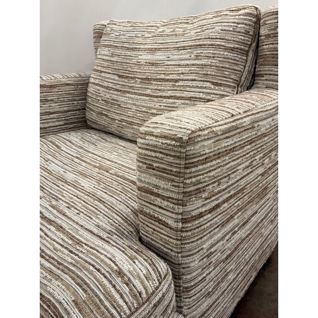 Textile Revelation Unwind Swivel Chairs / Wheat - Pair. For Sale - Image 7 of 9