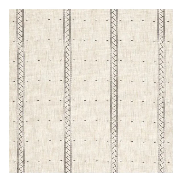 Schumacher Bhuttis Sheer Fabric in Natural For Sale