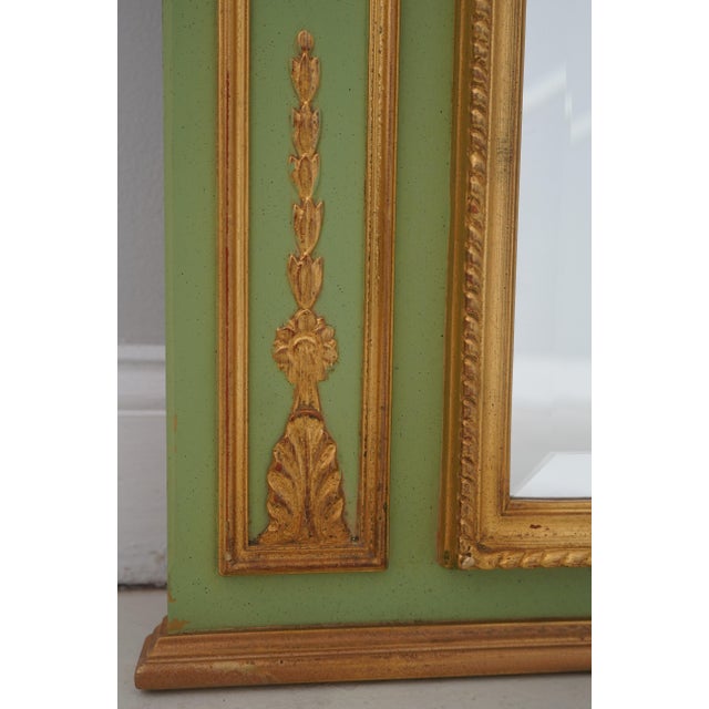 French Carvers’ Guild Marie Antoinette French Style Trumeau Mirror For Sale - Image 3 of 13