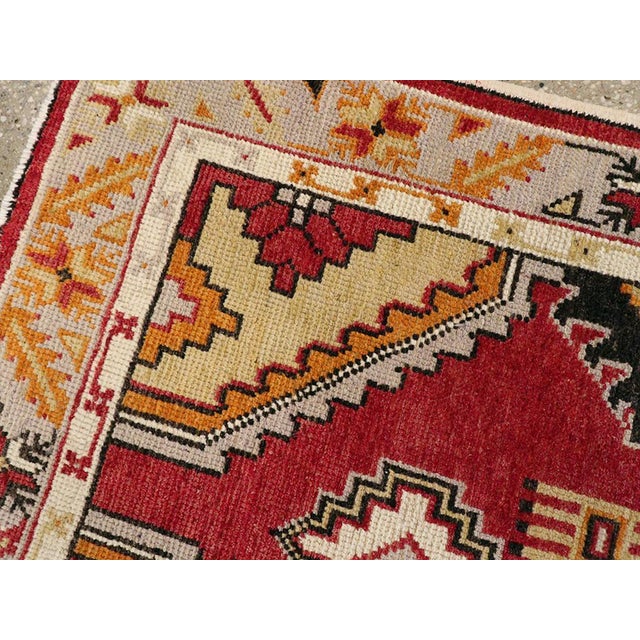 Galerie Shabab Collection Mid-20th Century Turkish Oushak Throw Rug For Sale - Image 4 of 7
